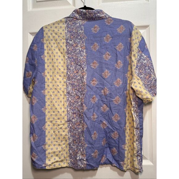 Aritzia Wilfred linen paisley button up shirt M - Picture 2 of 4